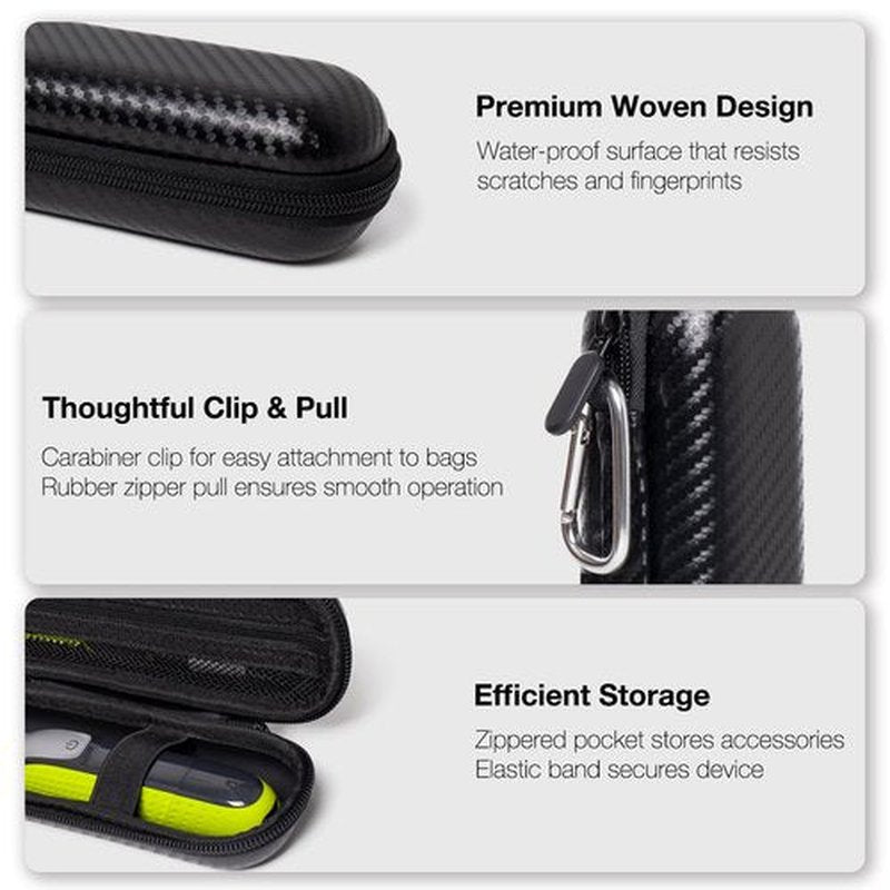 Nincha Compact Travel Trimmer Case - Hard Carrying Case for Philips Hybrid Trimmer & Shaver | Black