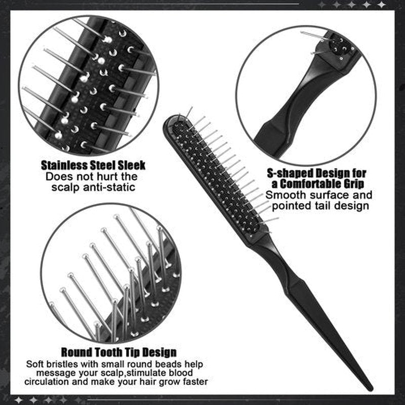3Pcs Wig Brushes for Synthetic Hair with 4Pcs Wig Cap and Wide Tooth Hair Comb No More Hair Pulling
