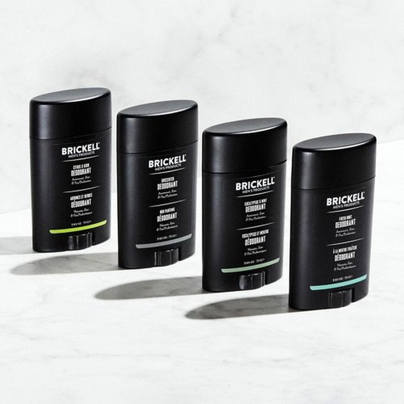 Brickell Men's Products Natural Deodorant - Organic, Aluminum-Free Formula | Eucalyptus & Mint, 2.65 oz