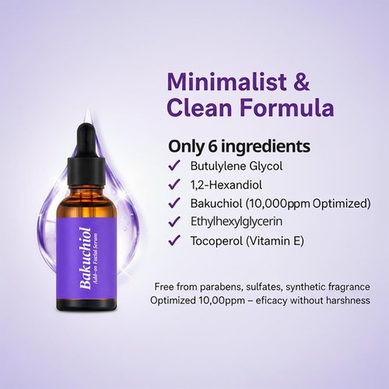 Bakuchiol Serum for Face - High-Potency DIY Mix-in Concentrate - Korean Bakuchiol Plumping Serum - Gentle Retinol Alternative for Wrinkle Reduction - Hydrating & Firming Anti-Aging Skincare