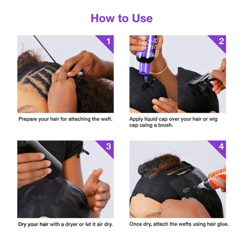 Red by Kiss Quick Dry Hair Protective Liquid Cap, Strong Lightweight Protection from Weaves Glue Damage, Fast Application, Quick Drying, & Easy Removal, Keratin & Tea Tree Enriched (Clear, 8oz)