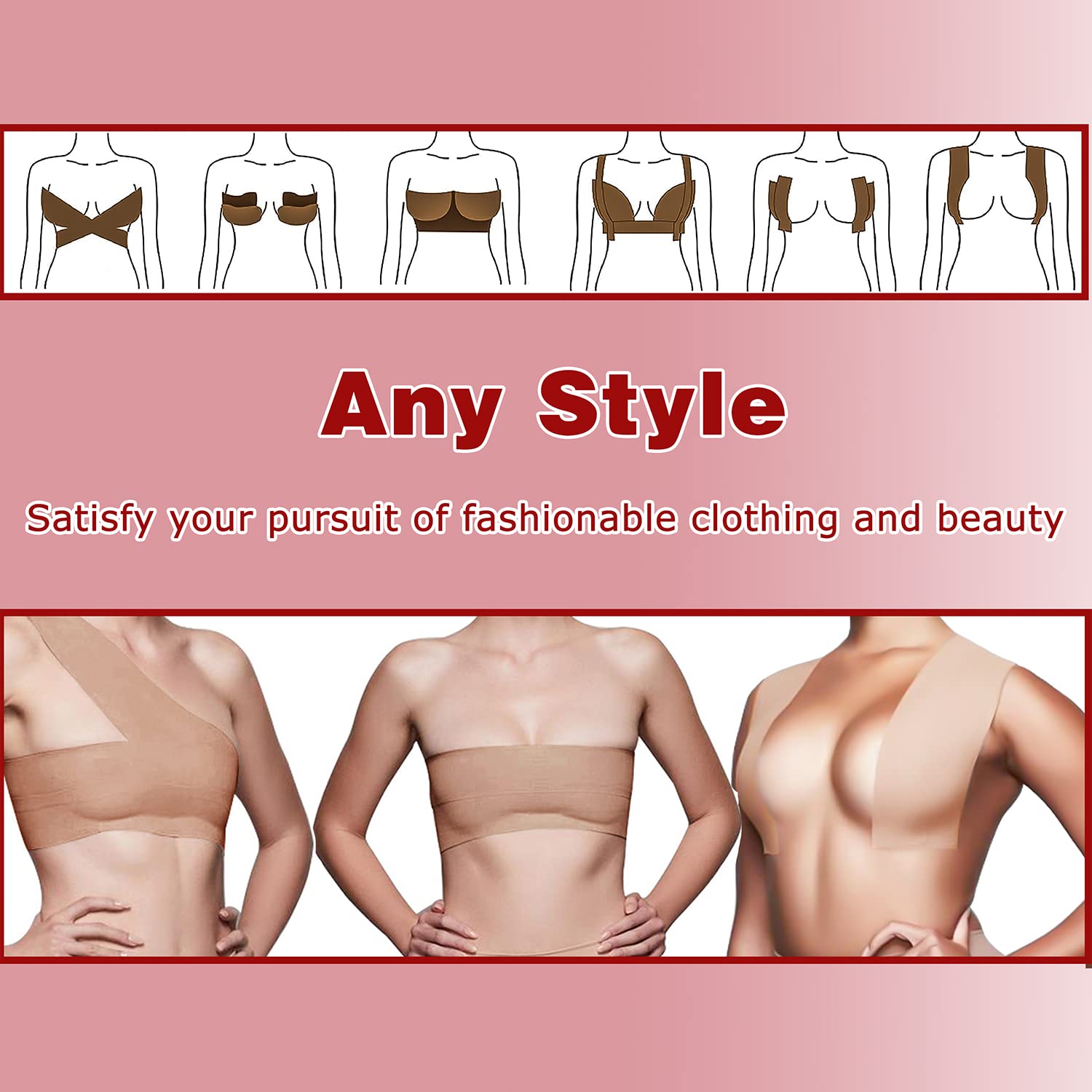 BEWTEIM Adhesive Boob Tape, Boobytape for Breast Lift