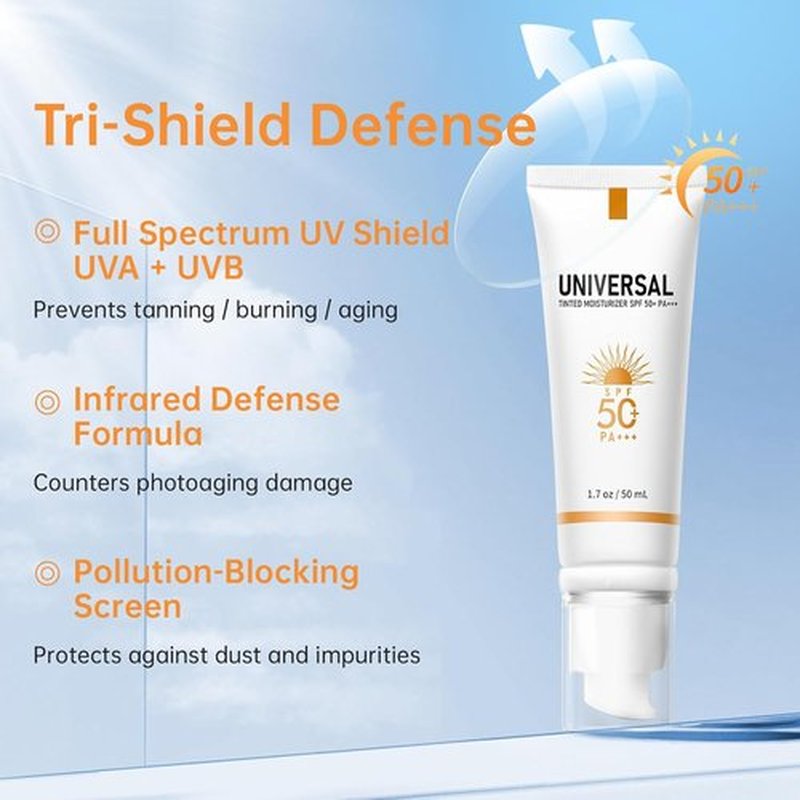 Skiennix Tinted Sunscreen SPF 50 - Sweat Resistant, Oil-Free, No White Cast, 1.7oz
