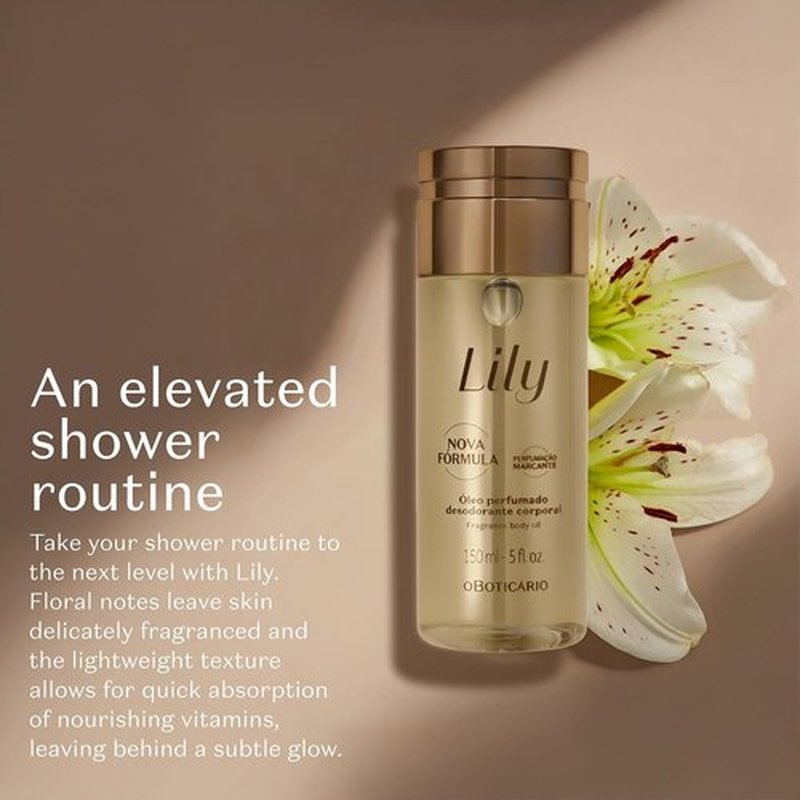 Lily Scented Body Oil - Lightweight, Fast Absorbing Moisturizer | 5 Ounce Size