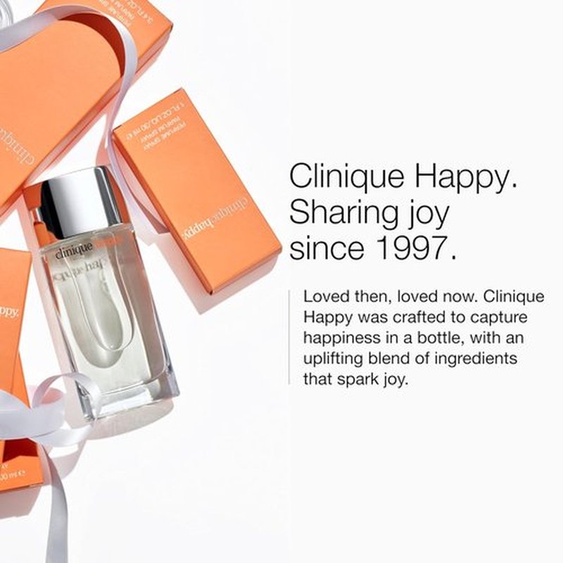 Clinique Happy Eau de Parfum Spray - Refreshing Grapefruit & Floral Notes | Women's Fragrance