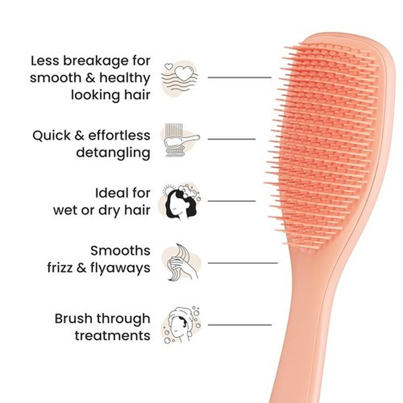 Tangle Teezer Ultimate Detangler Brush - Eliminates Knots & Reduces Breakage for Wet & Dry Hair | Apricot