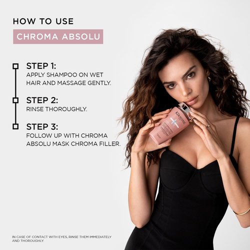 Kerastase Chroma Absolue Shampoo Refill Pouch - Hydrating Formula for Color-Treated Hair | Protects & Nourishes Fine to Medium Hair