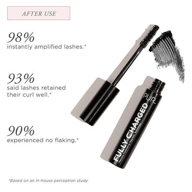 PÜR MINERALS Fully Charged Mascara - Volumizing & Lengthening Formula for Bold Lashes