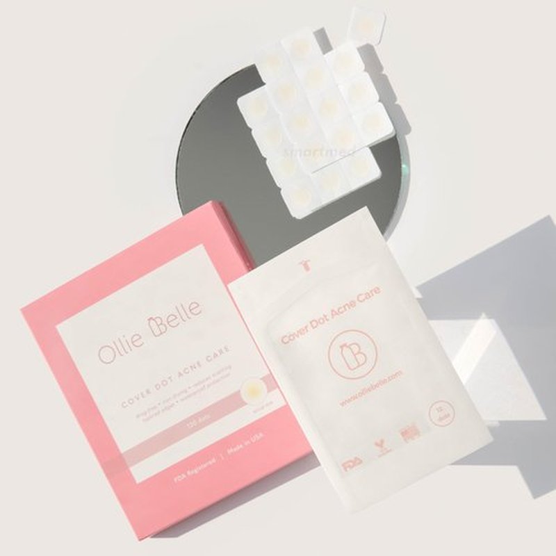 SMARTMED Ollie Belle Cover Dot Acne Care Skin Blemish Treatment with Hydrocolloid | Clear, Waterproof Patch (240 dots)