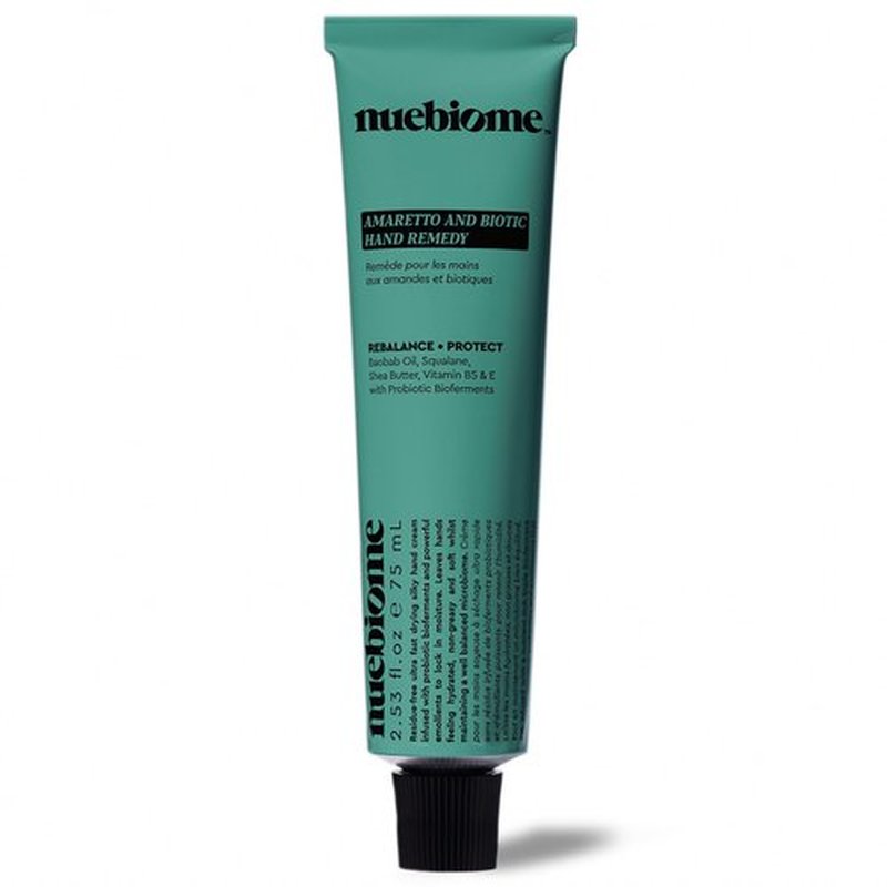 Nuebiome Amaretto Hand Cream, Hand Cream for Women & Men, Lightweight, Fast Drying & Residue-free; 75 mL, Paraben, Cruelty-free & Vegan