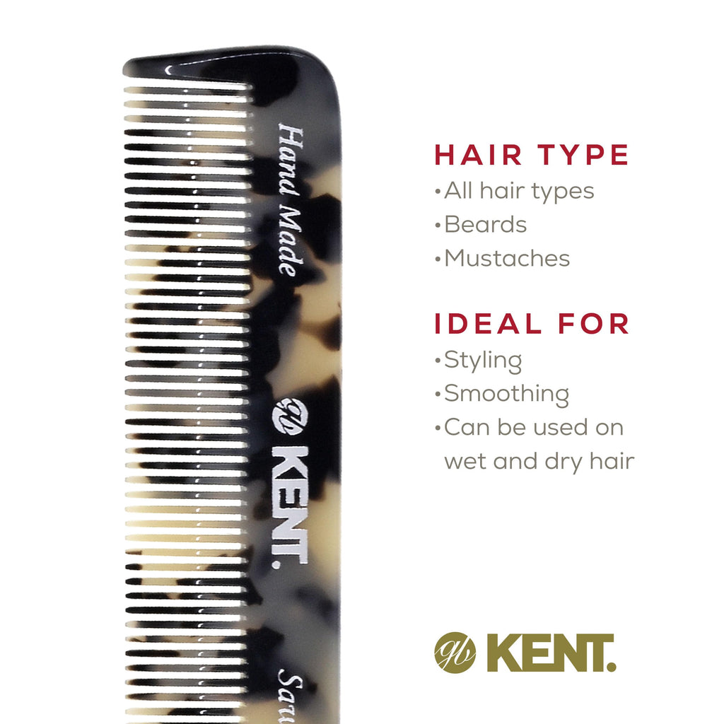 Kent FOT TW - 81T TW Beard Comb Set Pocket for Men - Pocket Combs Kit for Men for Travel and Home, Mustache Comb for Mens, Mini Beard Set for Mens Grooming, Handmade Combs Grooming Set