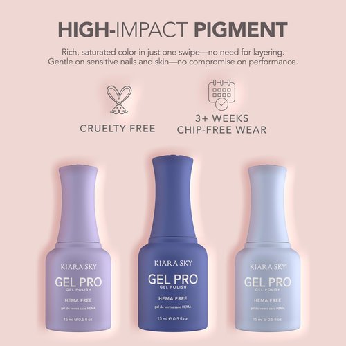 KIARA SKY Pro Hema-Free Gel Nail Polish, Power Surge, 0.5 Fl oz