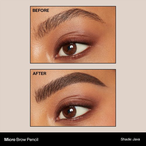 Morphe Micro Dual Eyebrow Pencil - Ultra-Precise Dual-Ended Brow Tool - Long-Lasting, Smooth Formula - Java (0.003 oz)