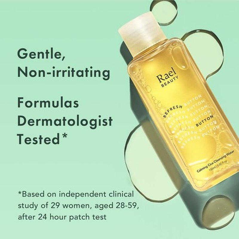 Rael Skin Care, Cleansing Water for Face - Gentle Makeup Remover, Daily Cleanser, Korean Skincare, All Skin Types, Hyaluronic Acid, Cruelty Free (5.07oz)