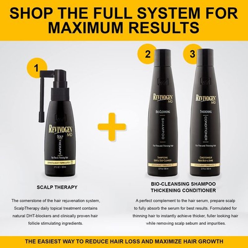 Revivogen MD Bio-Cleansing Shampoo - Thinning Hair Solution, Soothes Scalp | 12oz