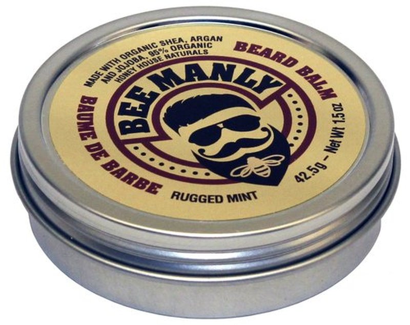 Honey House Naturals Beard Balm - Rugged Mint - 1.5 oz Travel Tin | All-Natural Moisturizing Formula