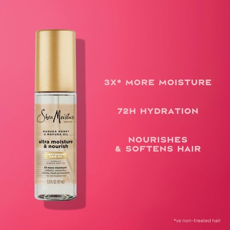 Shea Moisture Ultra Nourishing Manuka Honey & Mafura Oil Manuka Honey & Mafura Oil Instantly Hydrates And Smooths Hair 3.3 Fl Oz
