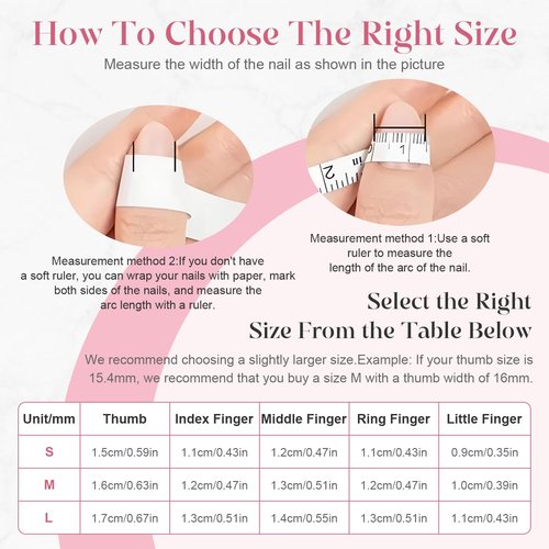 Handmade Press on Nails Duck Bill Shape, 3D Luxury Rhinestone Cherry Pearl Floral Acrylic Fake Nails, Full Cover Thickened False Nails for Women DIY Nail Art (M)