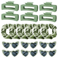Whaline 18Pcs Sage Green Bridesmaid Proposal Gift Set Maid Matron of Honor Gift Hair Claw Clips Scrunchies Sunglasses for Wedding Bridal Shower Bachelorette Party Favors Supplies