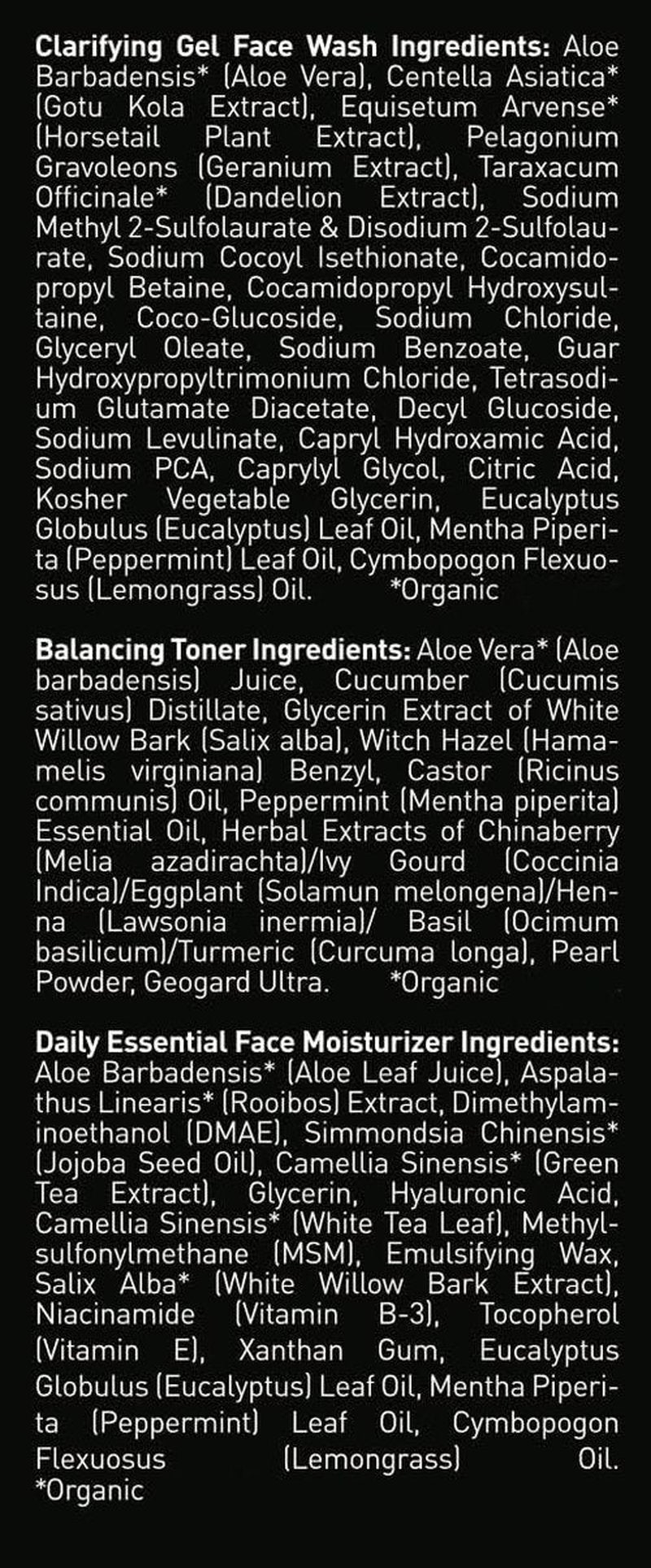 Brickell Men's Daily Face Cleanse Set - Gel Facial Wash, Alcohol-Free Toner & Moisturizer for Oily Skin