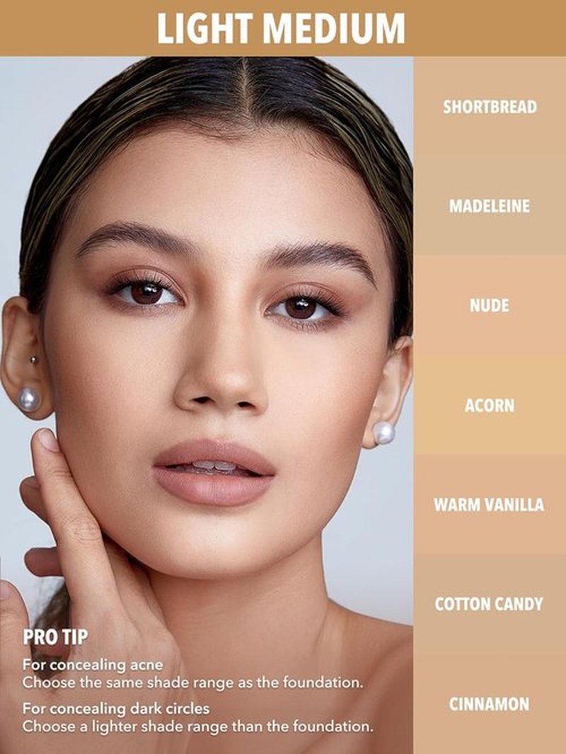 SheGlam 12HR Full Coverage Concealer - Matte Finish for Under Eye & Dark Circles | Acorn