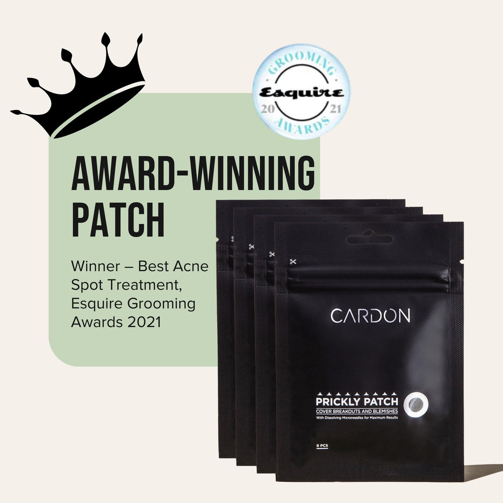 Cardon Microneedle Patches - Microdart Acne Patch with Salicylic Acid, Niacinamide & Hyaluronic Acid - Korean Pimple Patches to treat Zits, Blackheads, Blemishes, Razor Bumps, Ingrown Hair - (9 count)