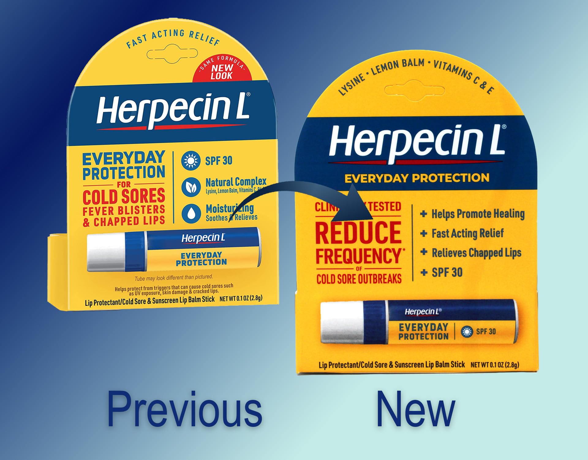 Herpecin-L HL Lip Protectant Sunscreen and Cold Sore Lip Balm Stick - 0.1 oz (Pack of 3)