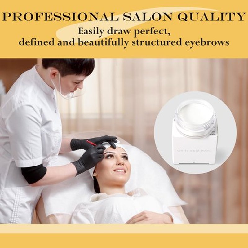 Simpout White Brow Contour Paste, Eyebrow Mapping Paste for Eyebrows Design, Draw or Sketch The Shape, Eyebrow Tinting Tool for Micropigmentation