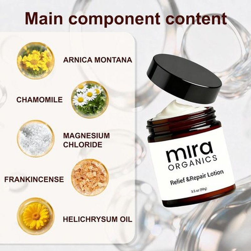 Mira Skin Relief & Repair Cream - Intense Moisturizer with Botanical Blends for Face & Body Hydration