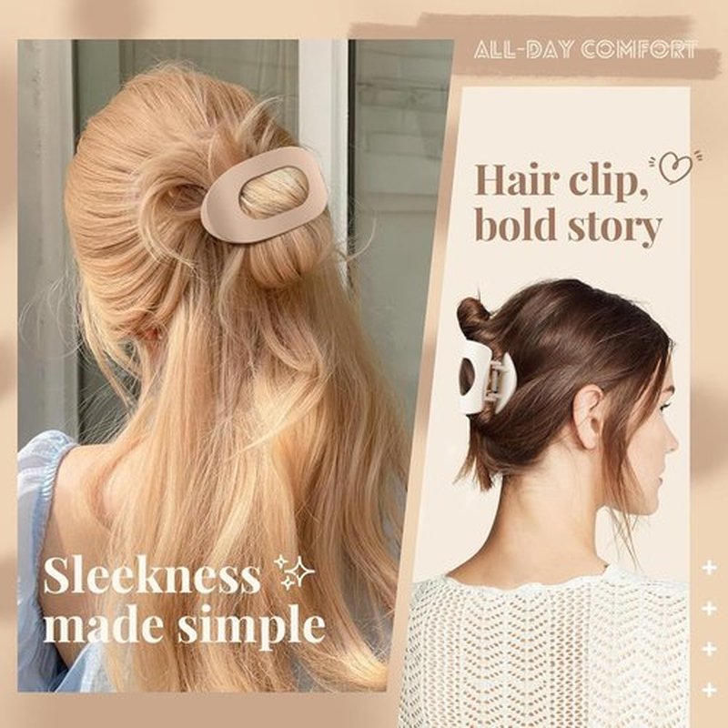 B.PHNE Flat Hair Claw Clips for Women,Matte Medium Hair Clips for Thick & Thin Hair- Comfortable Everyday Use for Office, Yoga, Party & Casual Styling (4PCS A)