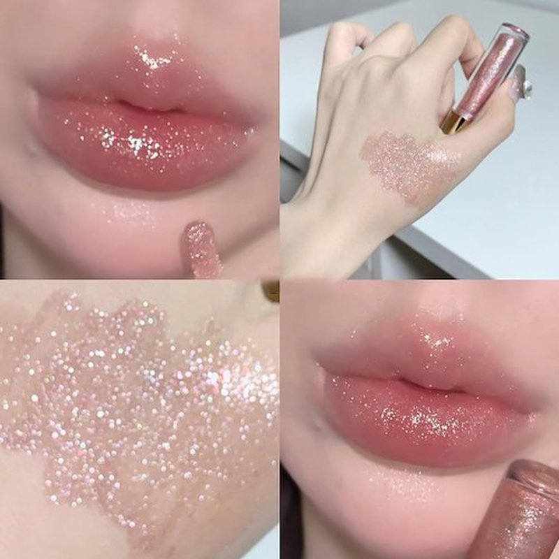 Petansy Shimmery Glitter Lip Gloss Set - 5 Hydrating Colors for Nourished, Plump Lips