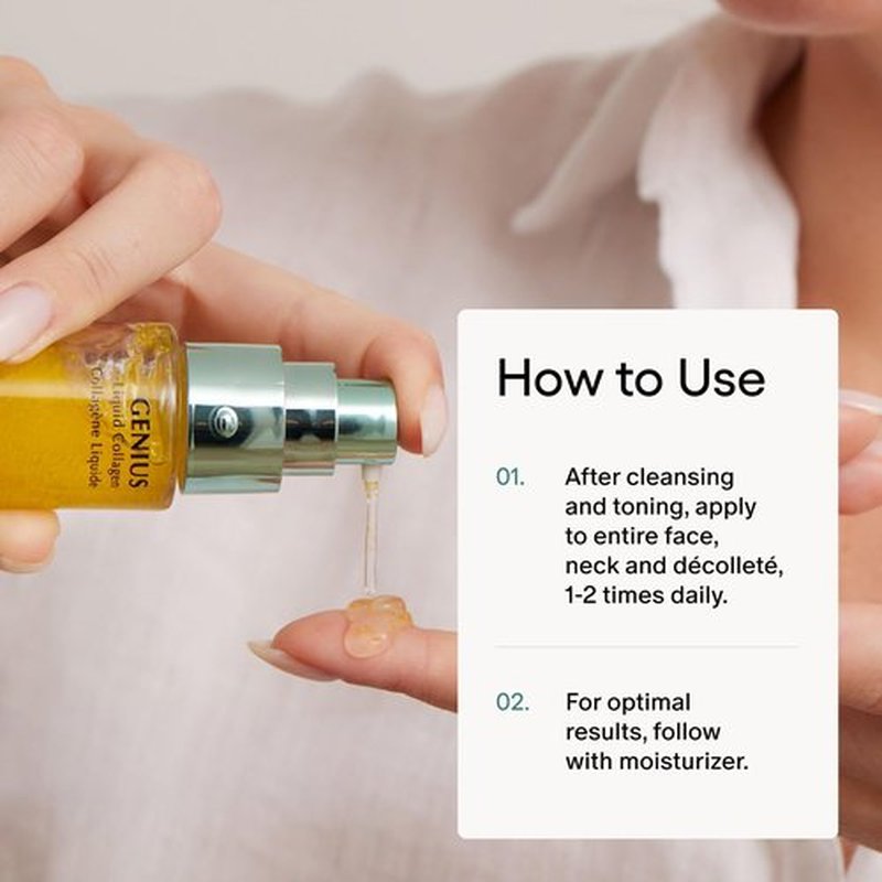 Algenist GENIUS Super Size Liquid Collagen Serum - Firming and Hydrating Face Serum with Collagen + Vitamin E - Helps Visibly Minimize Fine Lines + Wrinkles and Improve Elasticity (2 oz)