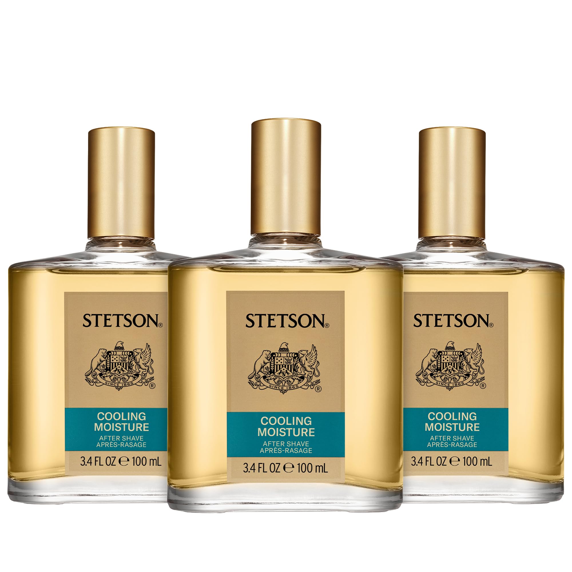 SCENT BEAUTY STETSON Original Cooling Moisture After Shave - Fragrance Notes of Citrus, Honey, and Sage - 3.4 Fl Oz - Pack of 3