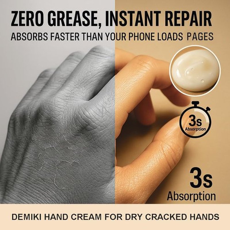 Demiki Shea Butter Hand Cream - Nourishing Moisturizer for Dry Hands | Travel Size 2pcs (50g Each)