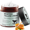 laraspi Beef Tallow for Skin, Beef Tallow Moisturizer, 4.2 oz Organic Whipped Grass Fed Beef Tallow with Honey Cream for Face & Body, Unscented