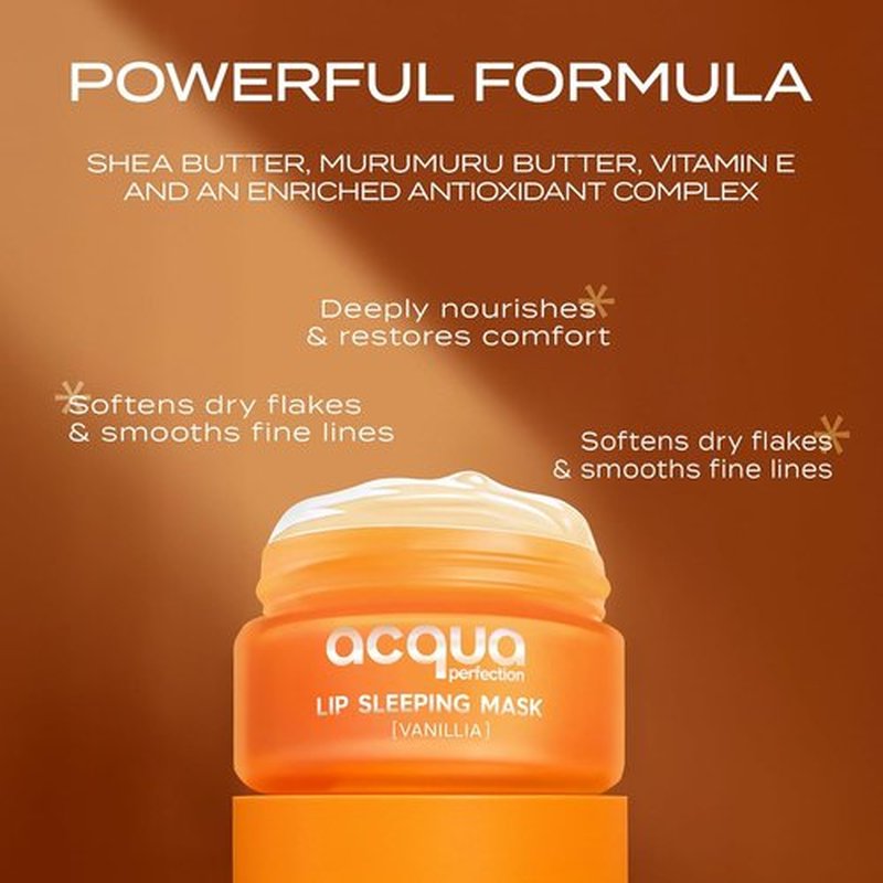 Skiennix Overnight Lip Sleeping Mask - Intense Moisture Treatment with Shea & Murumuru Butter - 8 Hour Hydration for Dry Lips