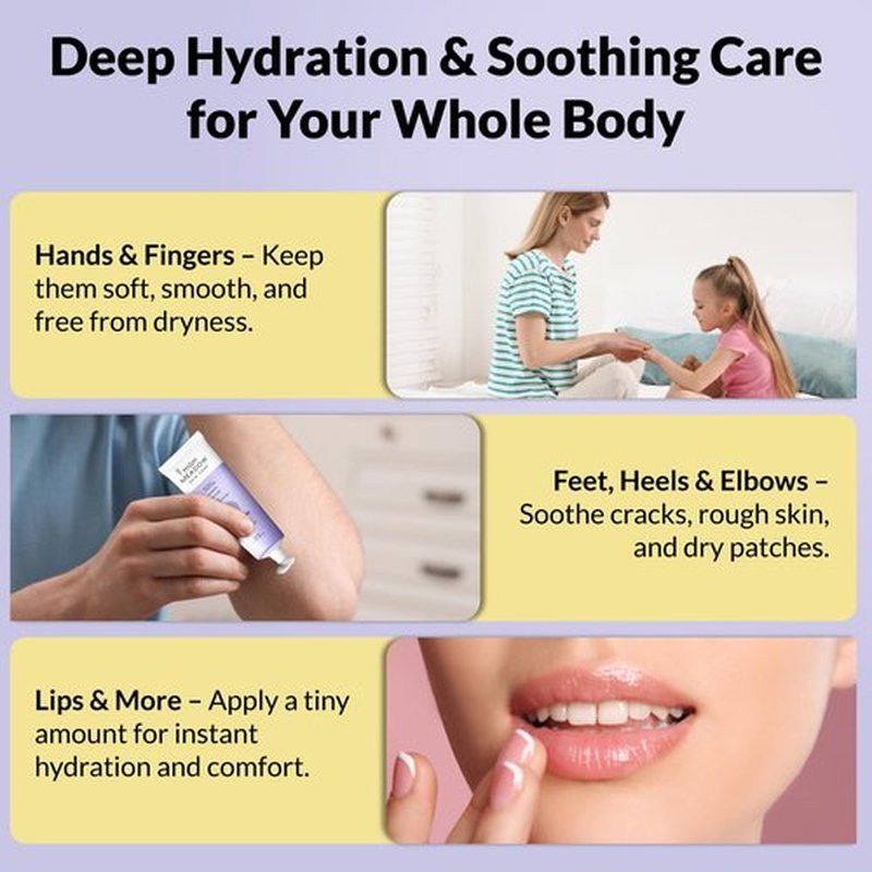 High Meadow Lanolin Skin Cream - Deep Hydration Formula for Soft, Radiant Skin Care - Repairs Dry and Cracked Skin on Hands, Feet & Elbows - Multi-Purpose Soothing Lotion - 3.0 Oz Lavender Moisturizer