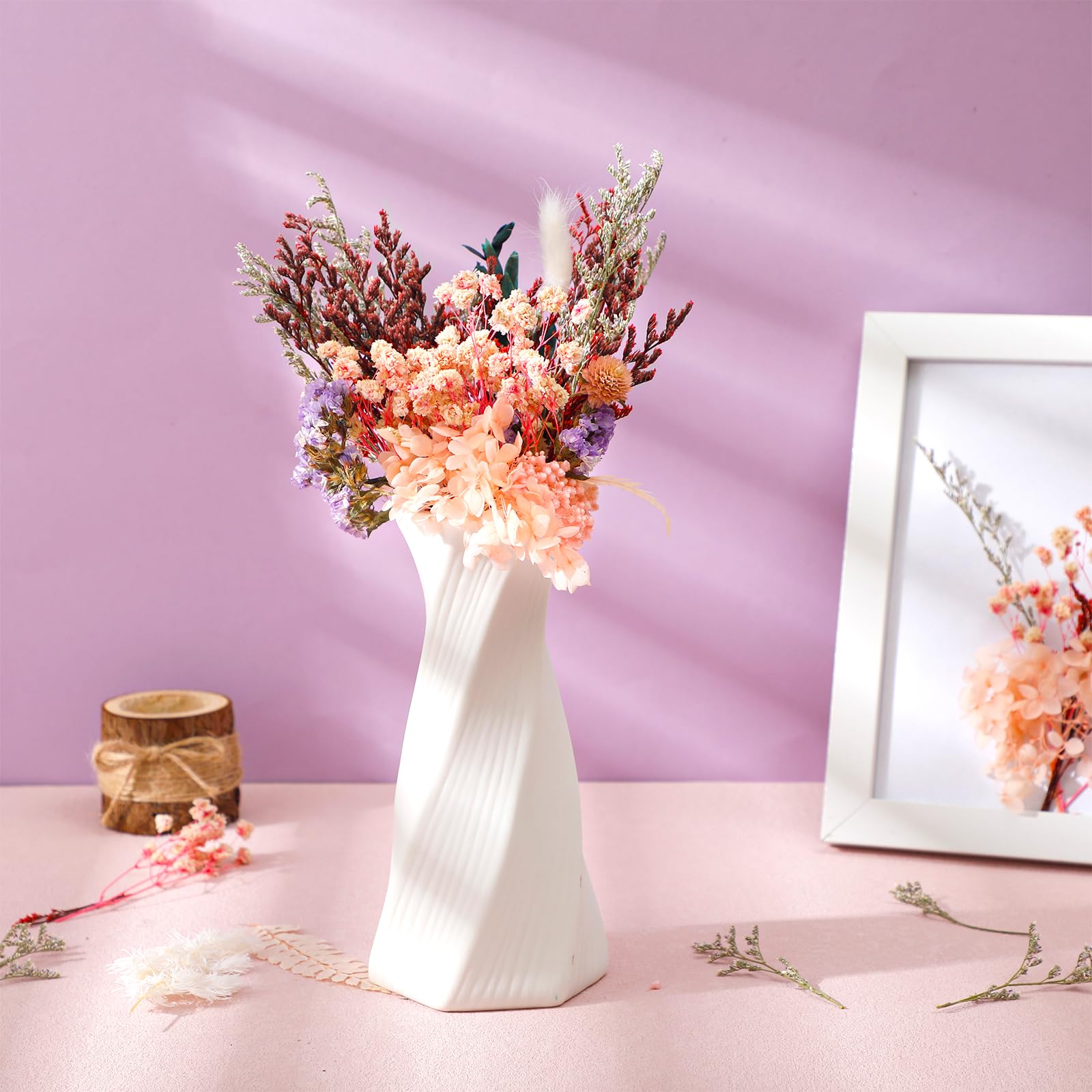 Real Dried Flowers, Natural Dry Flowers Mixed Natural Pressed Flowers Flores Secas Dried Florals for Crafts,Resin,Candle Making (Multicolor 2)