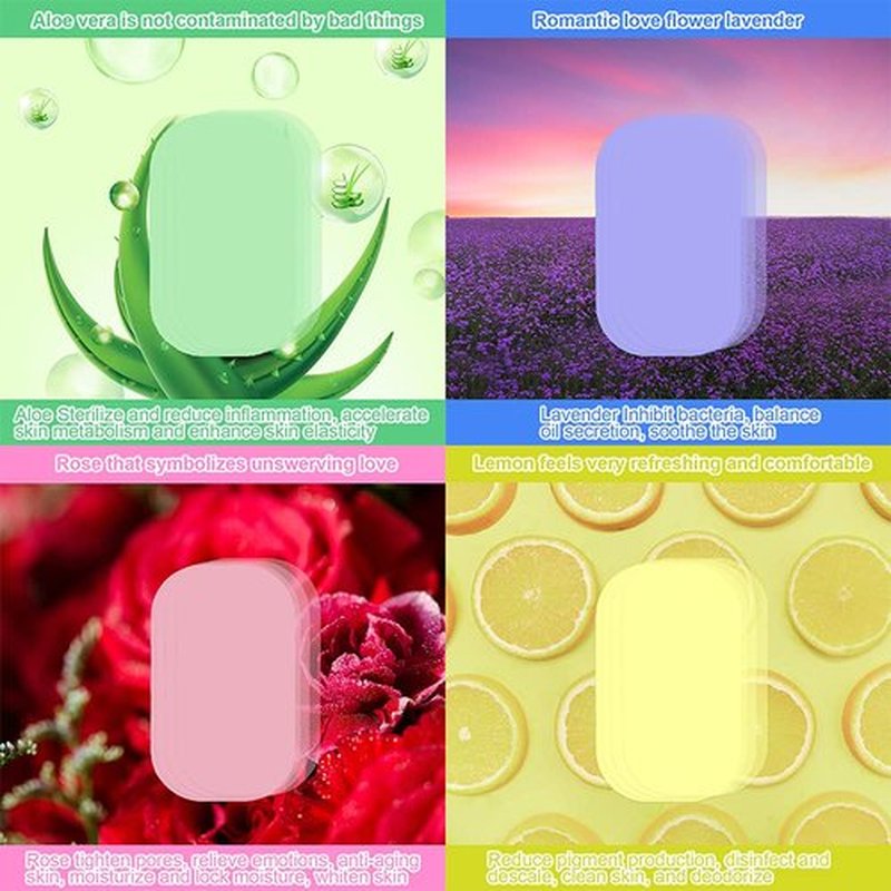 fancyou Portable Paper Soap Foaming Hand Soap Sheets for Traveling Mini Disposable Hand Washing Bath Scented Paper (Refill 400 Pack without Box)