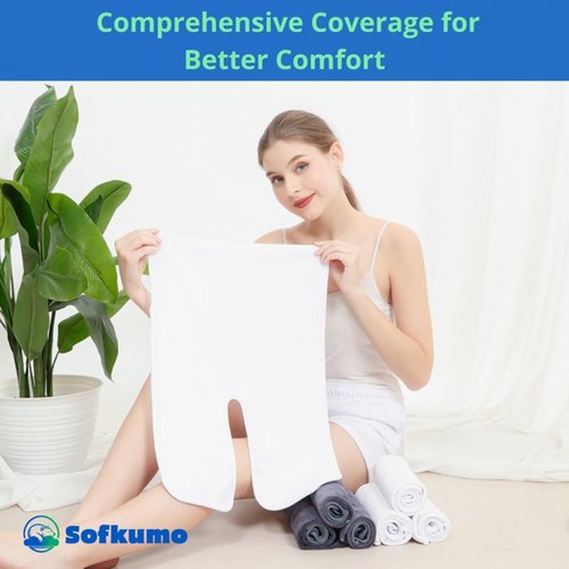 Sofkumo Microfiber Facial Towels for Estheticians - Set of 5 Spa Face Towels for Women, Professional Esthetician Supplies and Esthetician Essentials, Extra Soft, Large U Shaped Massage Spa Towels