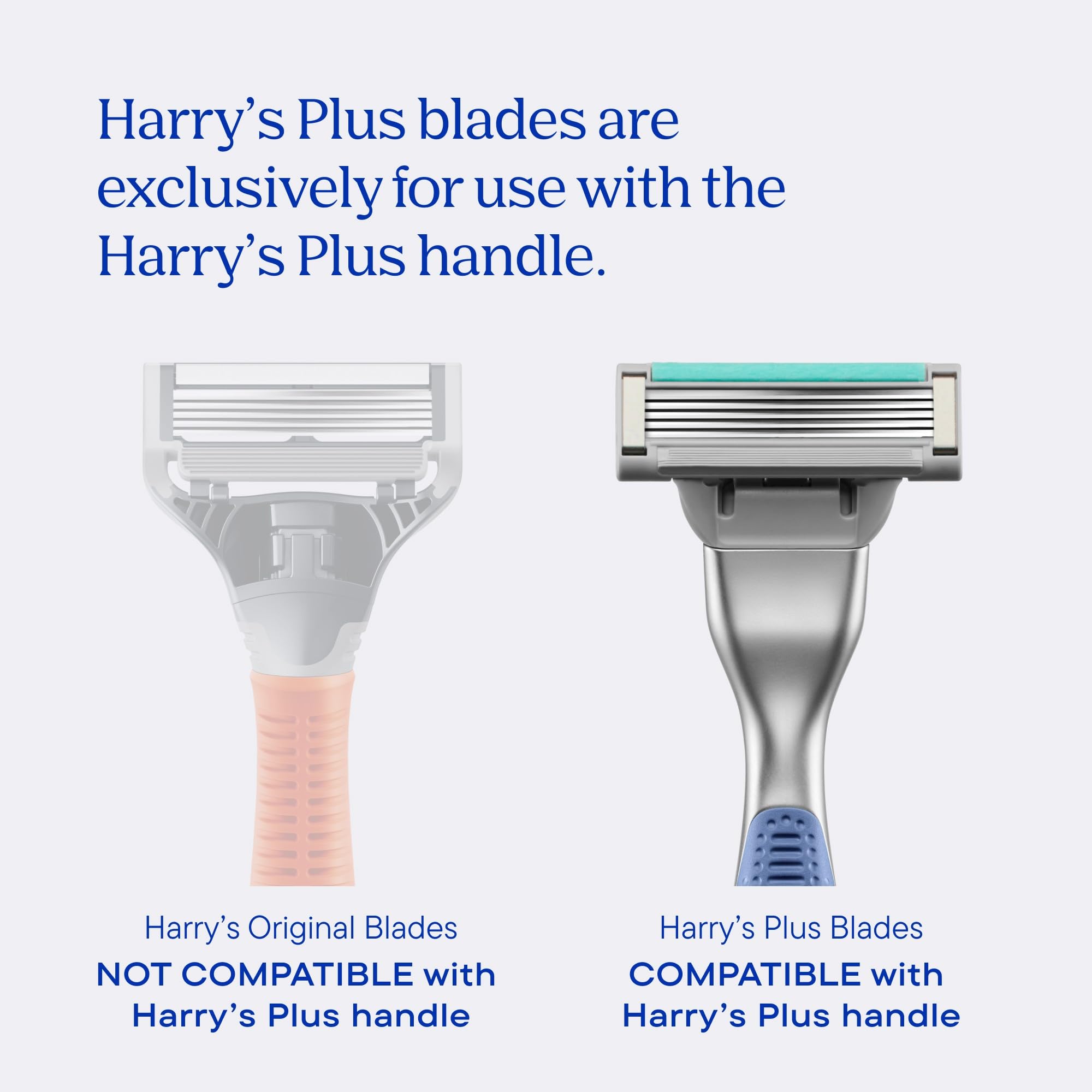 Harry's Plus Razor Shaving Kit for Men - Premium Handle and 3 Razor Blade Cartridges - Advanced Pivoting System - Moss