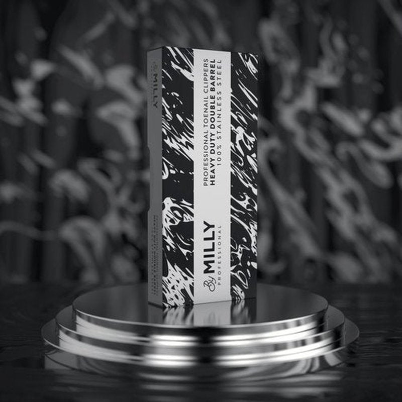 By MILLY High Carbon Steel Professional Nail Clippers for Seniors & Podiatrist Toenail Clippers | Hammer Forged to Trim Thick or Hard Toenails | Heavy Duty Toenail Clippers for Thick Toenails (Silver)