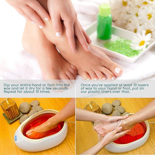 Segbeauty Paraffin Bath Liners for Foot, 200 Counts Plastic Foot Covers, Booties for Feet Thermal Foot Liners, Foot Protectors with 200 Stickers for Snug Closure, Wax thera-py Foot Bags
