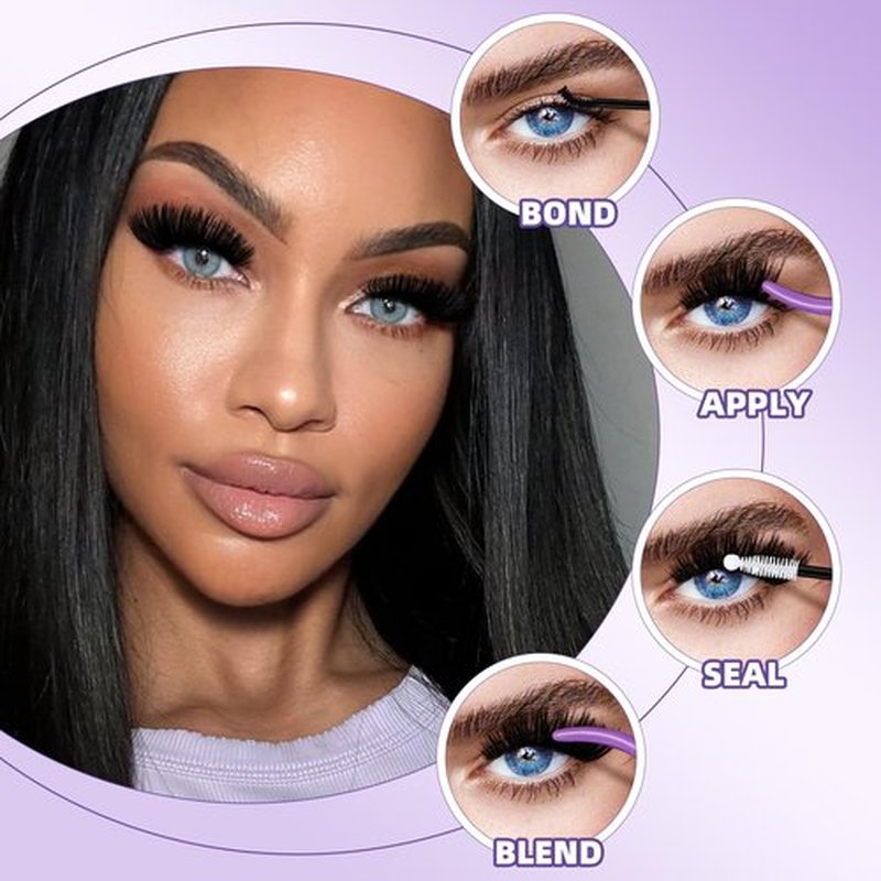 B&Q Fluffy Lash Clusters Thick 200D, Volume Eyelash Clusters 10-18mm, D Curl Cluster Eyelash Extensions, Supersoft Individual Lashes Wispy Cluster Lashes Dramatic Full Look Eyelash（200D）