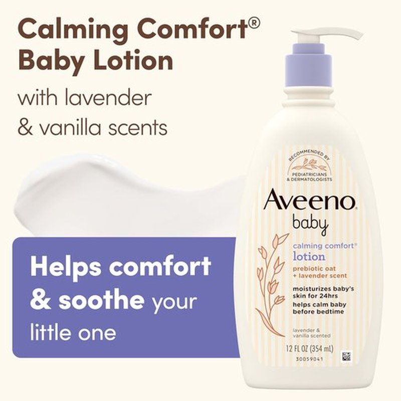 Aveeno Baby Calming Comfort Moisturizing Body Lotion - Relaxing Lavender & Vanilla, 12 Fl. Oz