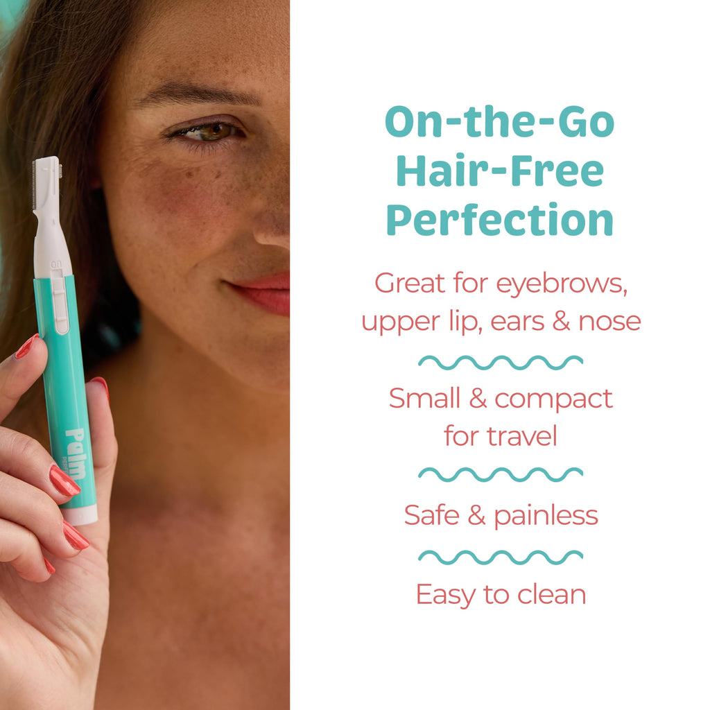 PalmPerfect Personal Hair Trimmer – Painless Precision Shaver for Eyebrows