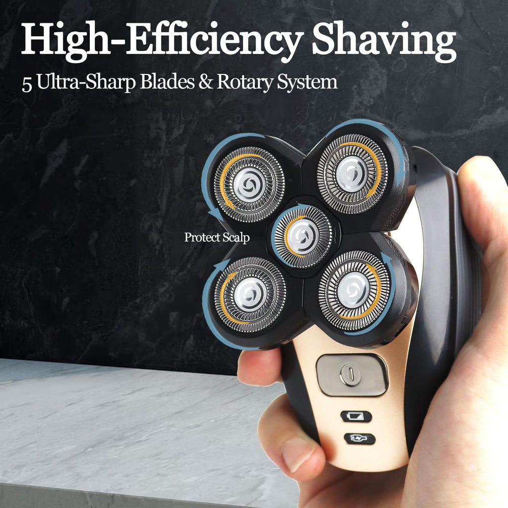 GORLENT 2-Pack Pro 5 Replacement Blade Refills for Freebirds Bald Head Shavers, Shaver Replacement Head for a Close and Smooth Shaving Experience