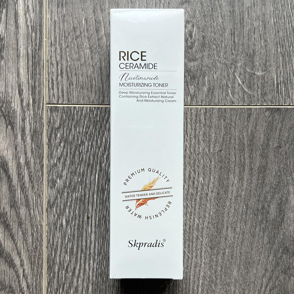 GOSNLDOW Rice Toner, Natural Rice Ingredient Toner, Contains Ceramide Extract, Reduces Dry Feeling, Dull, Combination Skin, Vegan, Fragrance-Free, Suitable for Many Skin Types 4.05 Fl Oz