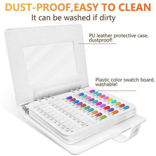 I·B·N G Upgraded Nail Color Swatches Nail Sample, Detachable 150 Nail Polish Color Display Book with Clear Nail Tips, C11