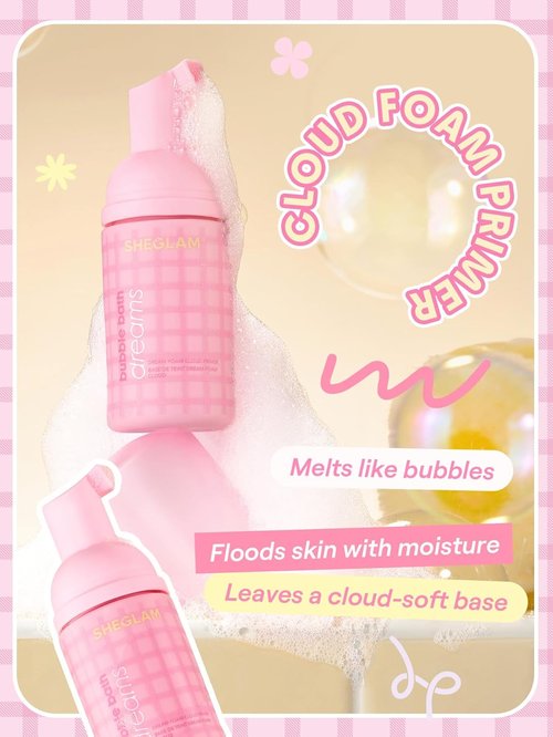SheGlam Dream Foam Cloud Primer - Long-Lasting Moisturizing Face Primer for Flawless Makeup